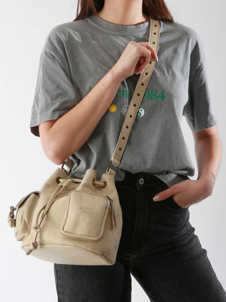 Cross Body Tas Cargo Leder Basilic pepper Beige cargo BCAR06 ander zicht 1
